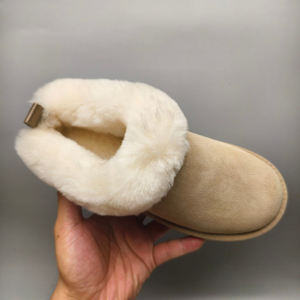 Sand Suede Thick-Sole Slip-On Lazy Shoes – In Stock