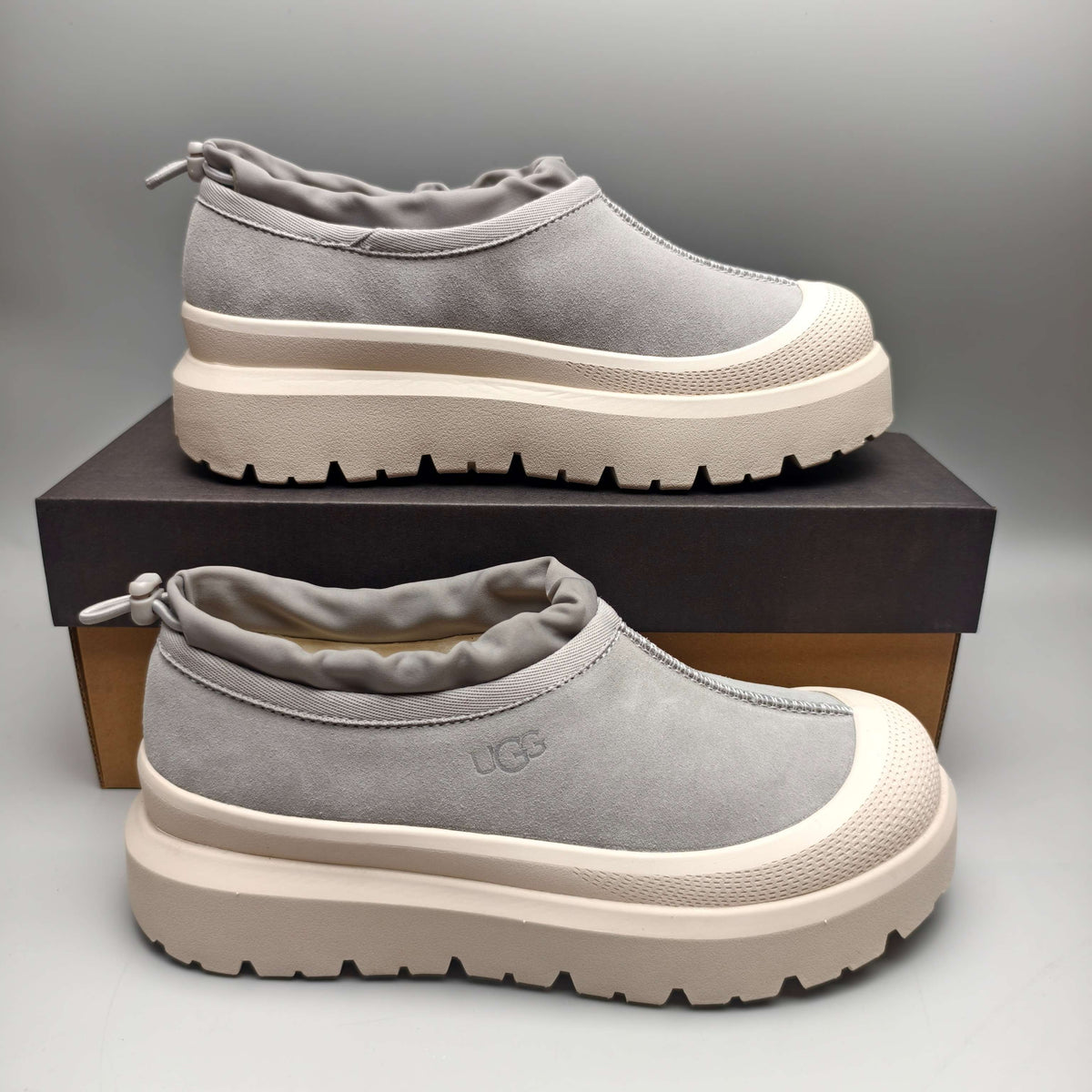 Light Grey Slip-On Trendy Casual Sneakers – In Stock