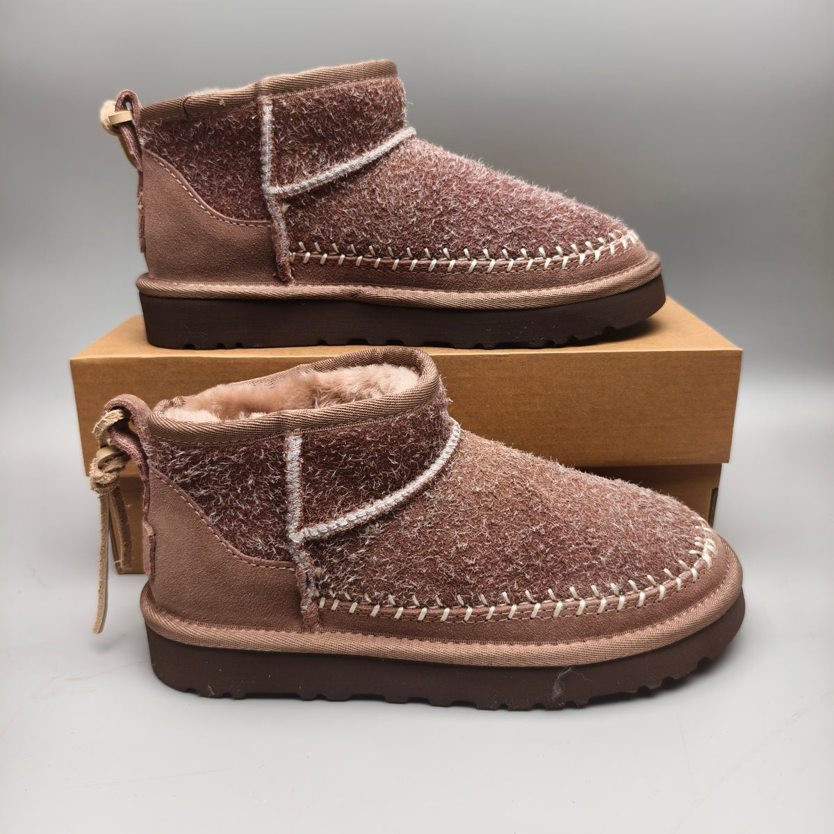 Brown Suede Back-Strap Detail Shoes – In Stock