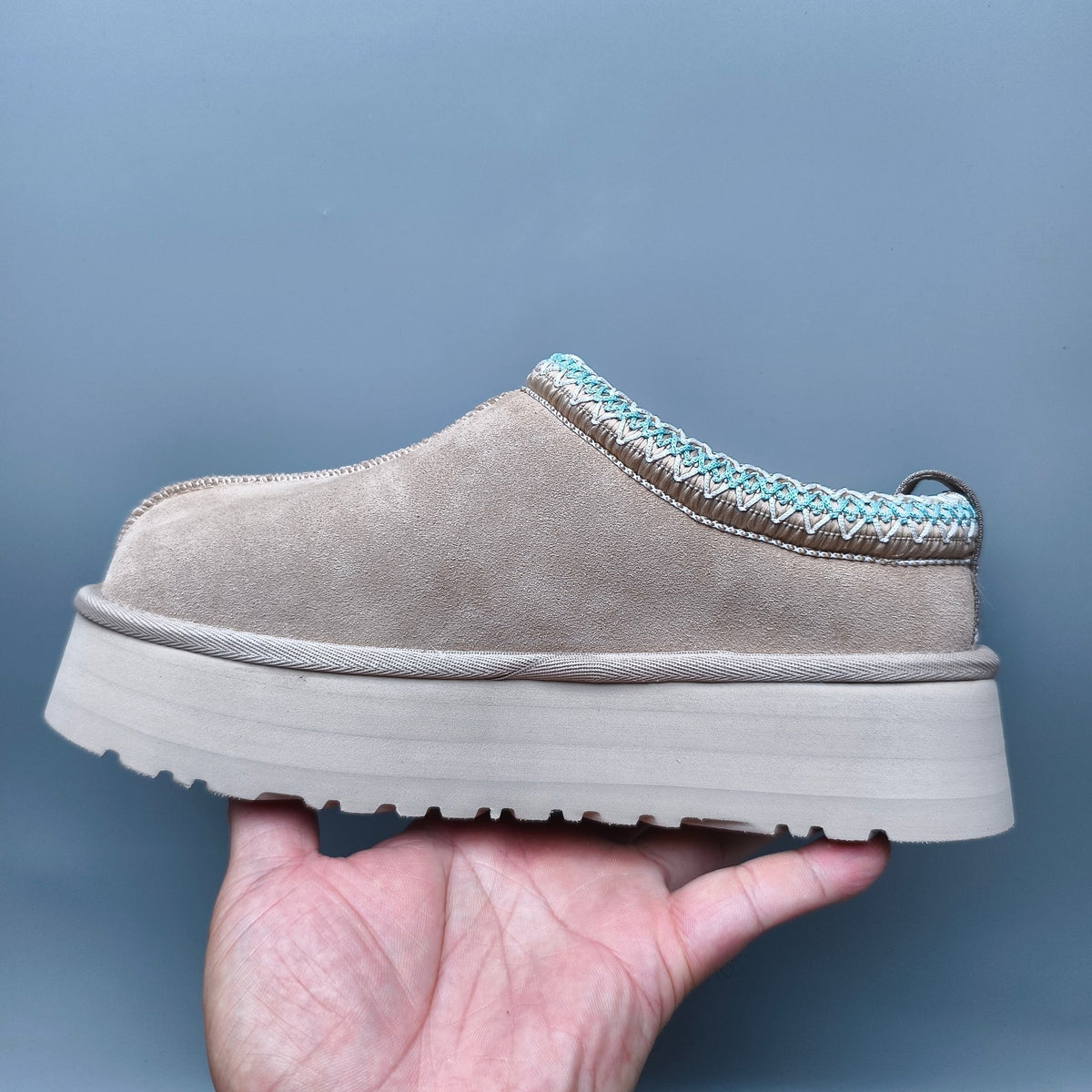 Beige Ethnic-Inspired Chunky Sole Casual Sneakers – In Stock