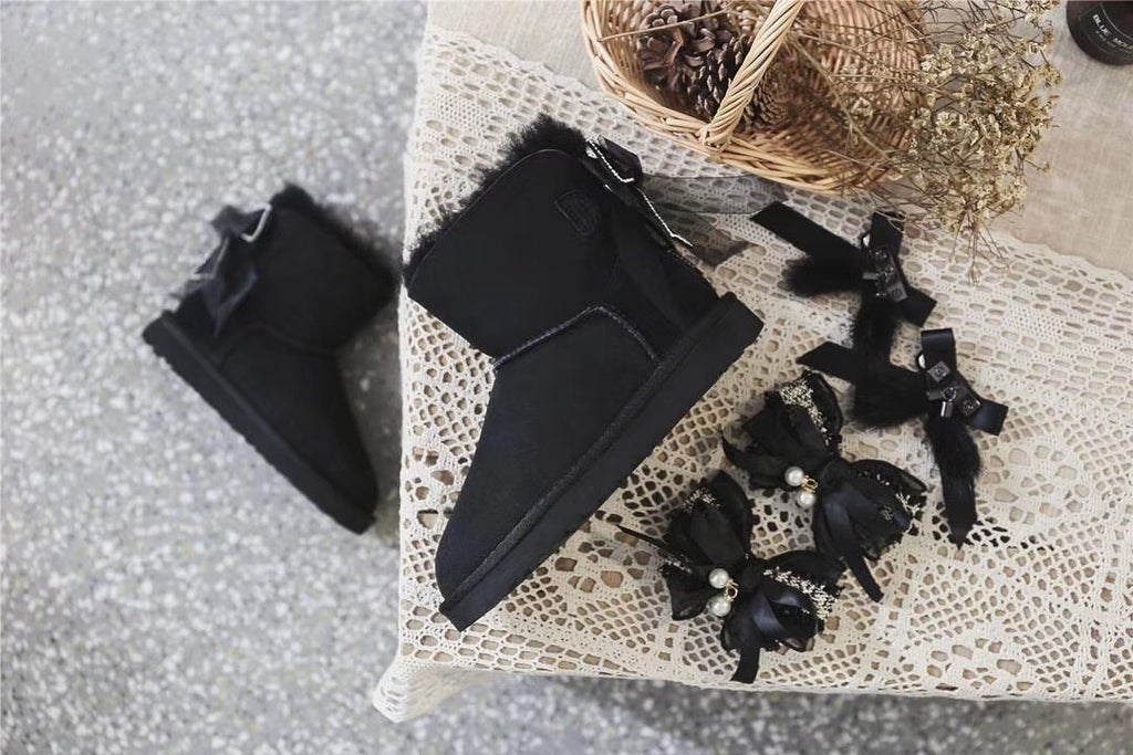 Classic Black 3-in-1 Convertible Snow Boots – New Style