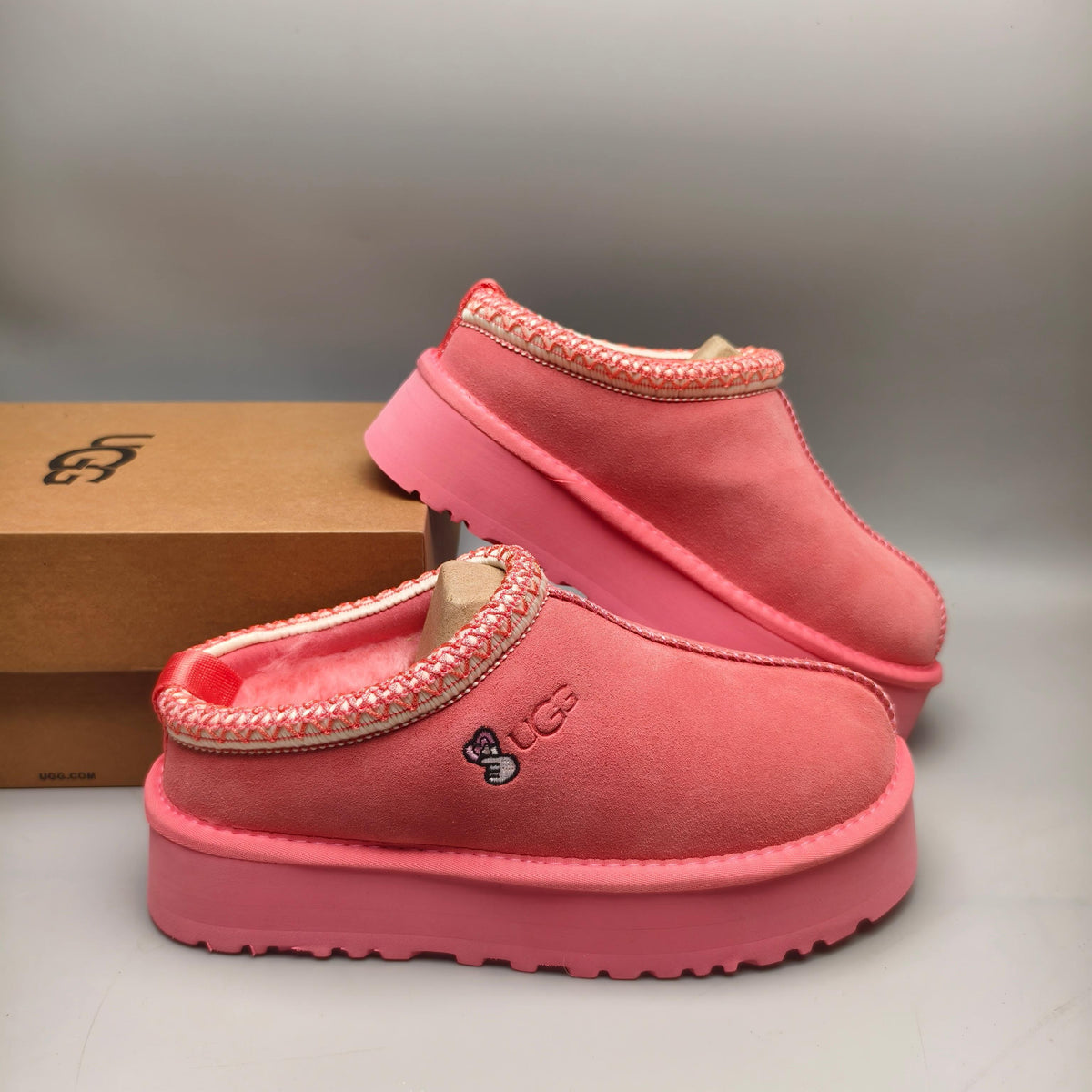 Rose Red Ethnic-Inspired Chunky Sole Casual Sneakers – In Stock