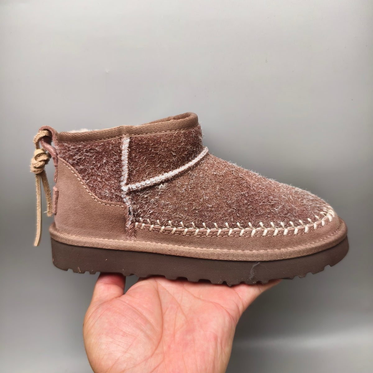 Brown Suede Back-Strap Detail Shoes – In Stock
