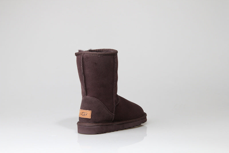 Chocolate Stain-Resistant New Classic Short Boots – In Stock