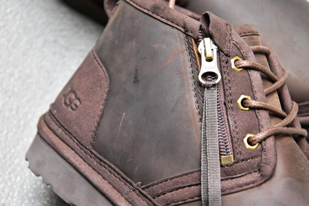 Crazy Horse Leather Zipper Men’s Boots – In Stock