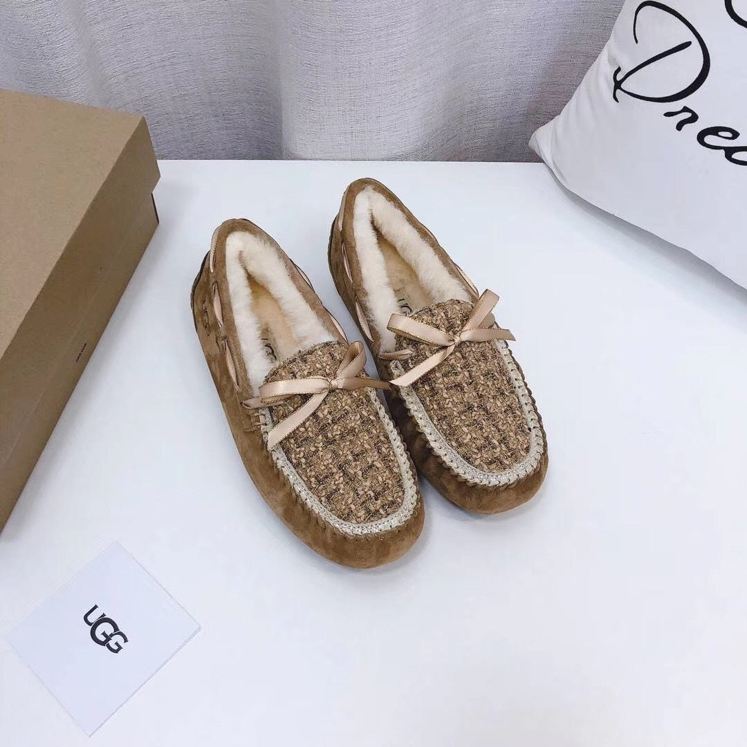 Chestnut Chanel-Style Studded Loafers – Sophisticated & Chic