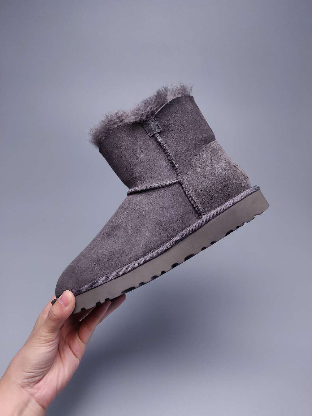 Grey Side-Zip Ankle Boots – In Stock