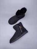 Black Side-Zip Ankle Boots – In Stock