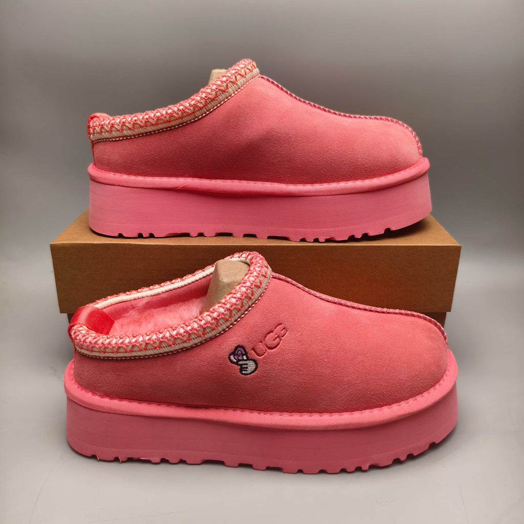 Rose Red Ethnic-Inspired Chunky Sole Casual Sneakers – In Stock