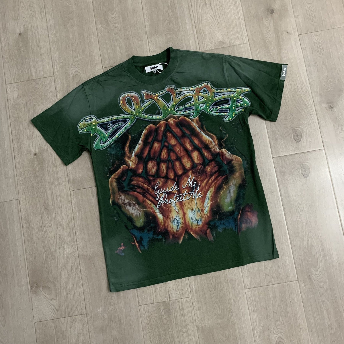 DUAA Rhinestone Monkey Graphic T-Shirt
