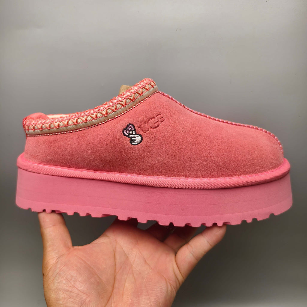 Rose Red Ethnic-Inspired Chunky Sole Casual Sneakers – In Stock