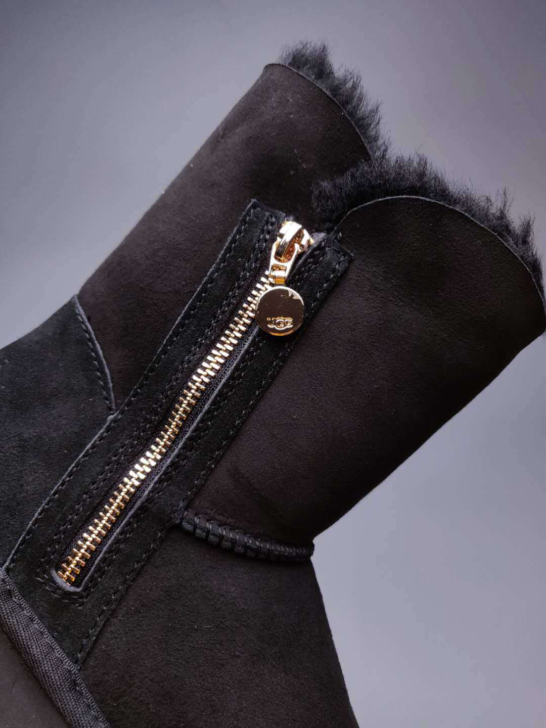 Black Side-Zip Mid-Calf Boots – In Stock