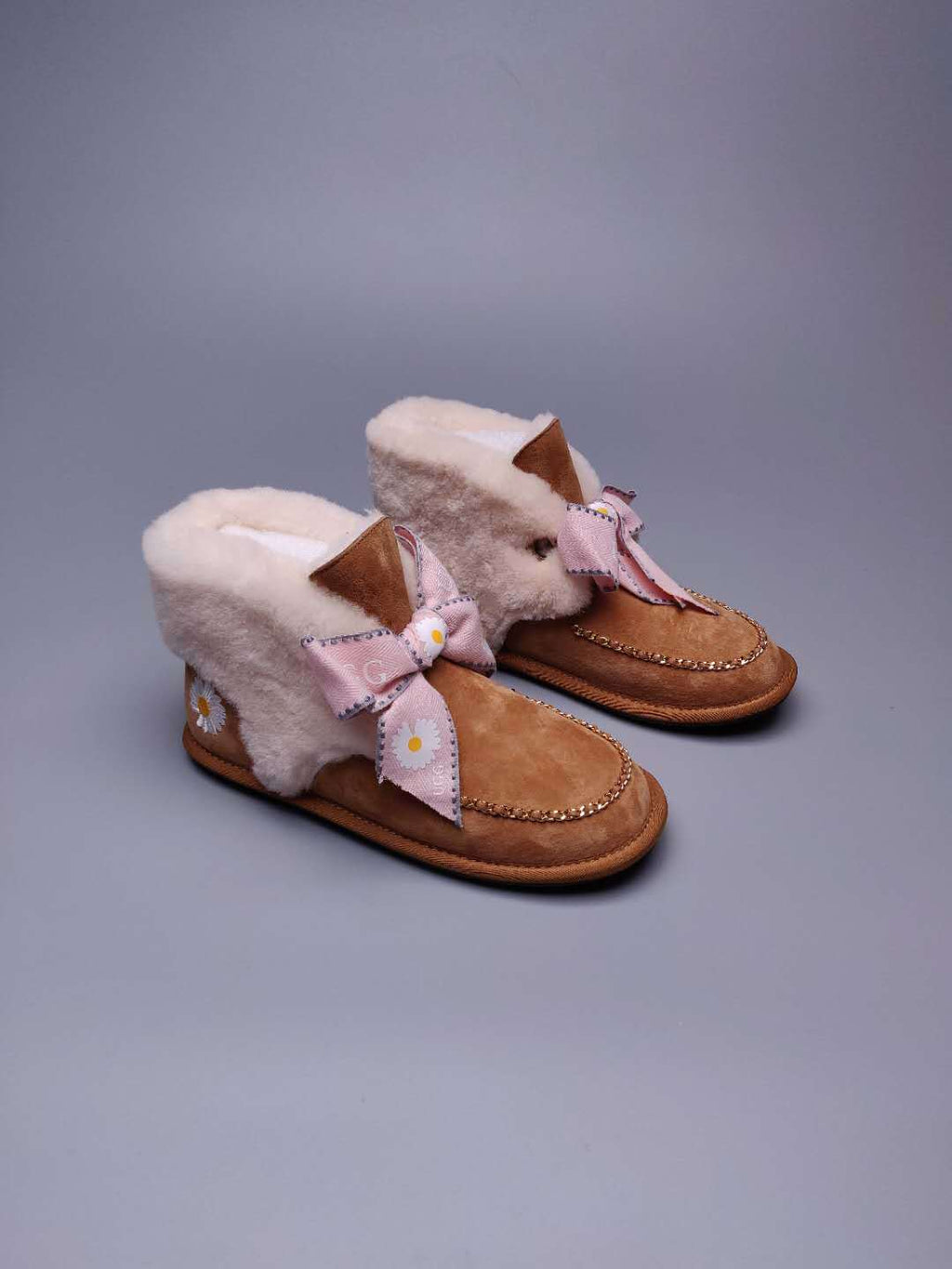 Chestnut Daisy Chain Ribbon Shoes – In Stock