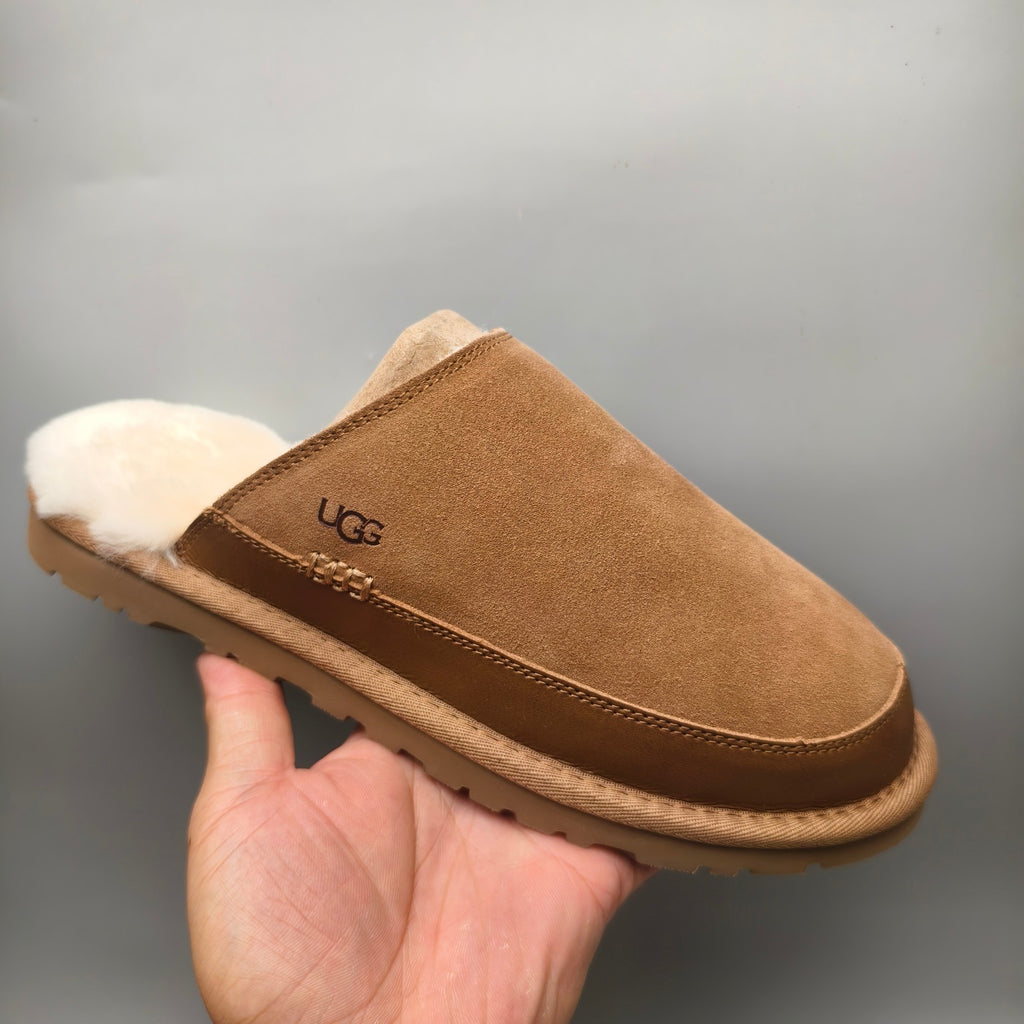 Chestnut Ultra-Light Plush Casual Slippers Men’s – In Stock