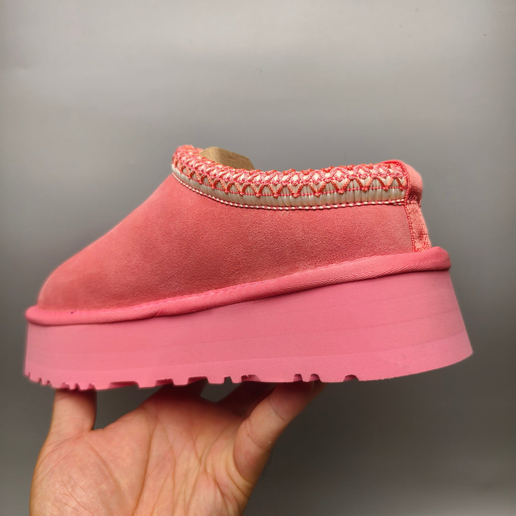 Rose Red Ethnic-Inspired Chunky Sole Casual Sneakers – In Stock