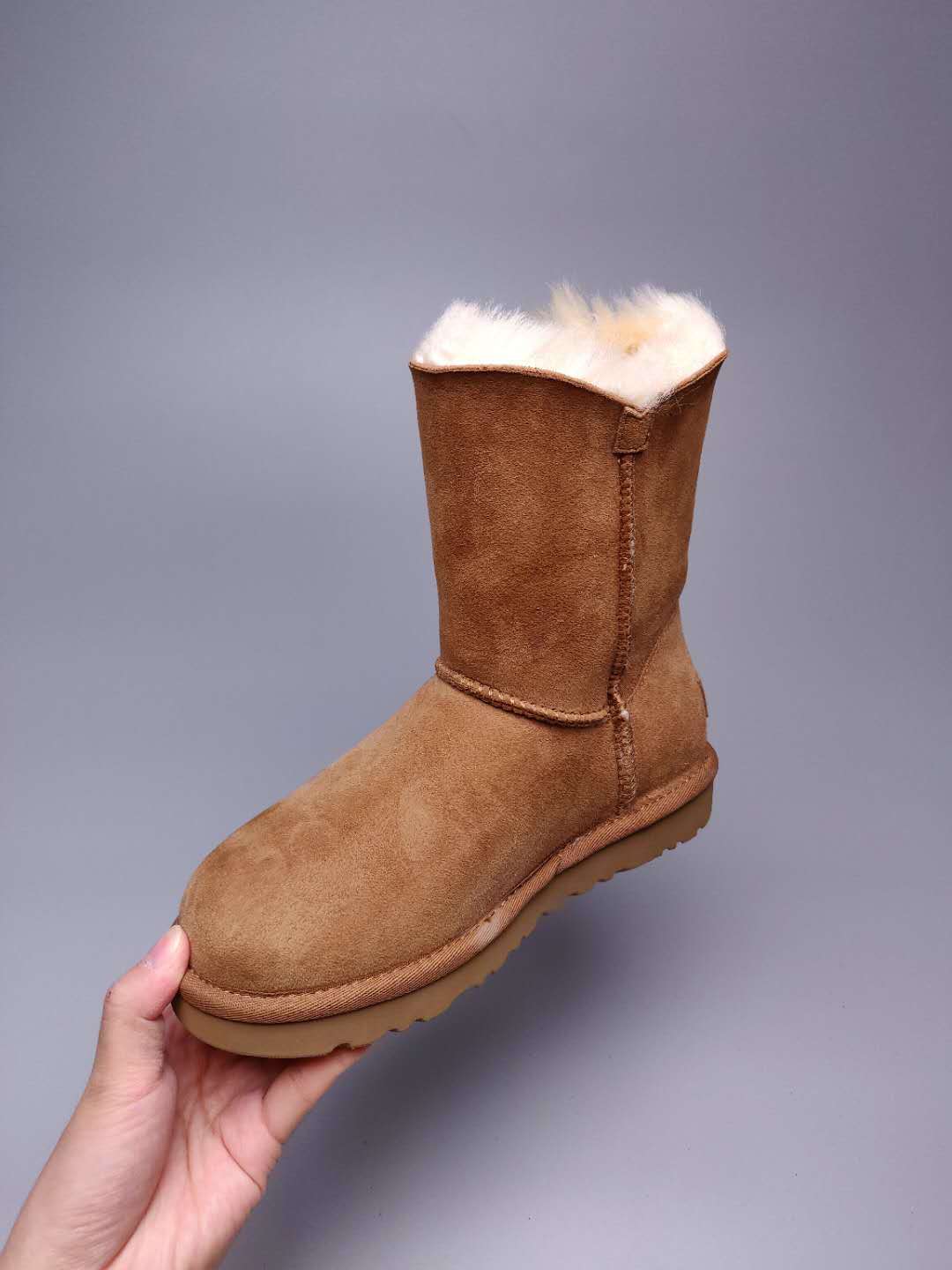 Chestnut Side-Zip Mid-Calf Boots – In Stock