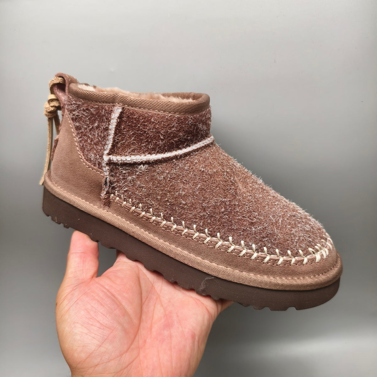 Brown Suede Back-Strap Detail Shoes – In Stock