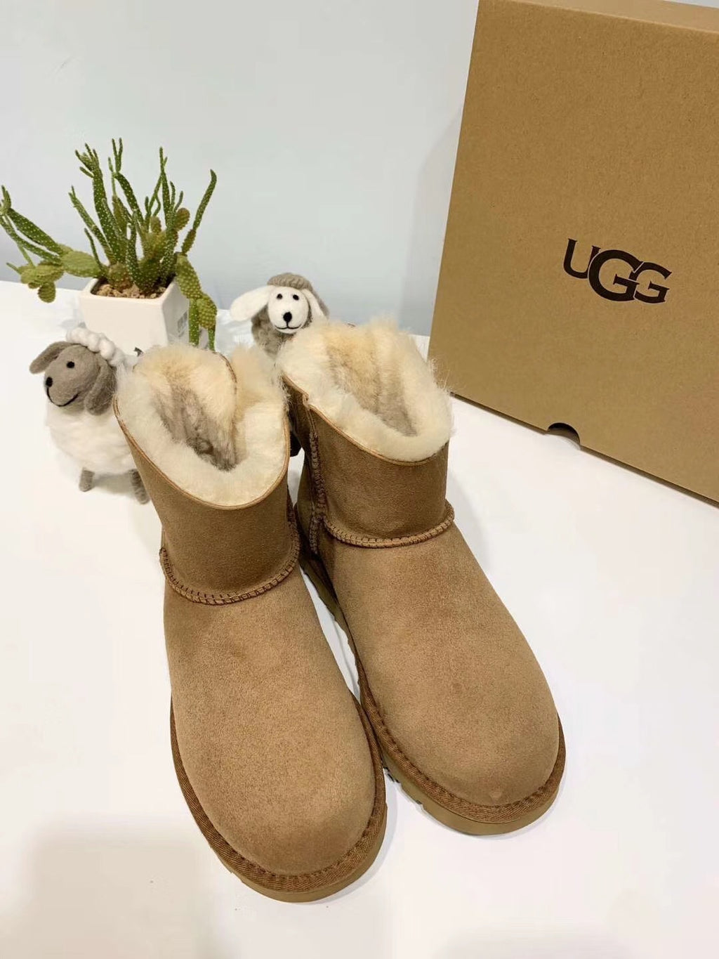 Chestnut Bow Glitter Winter Boots – Mukosi Featured Style, In Stock