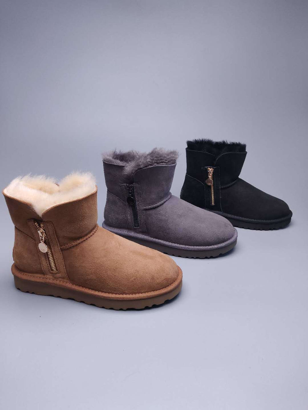 Black Side-Zip Ankle Boots – In Stock