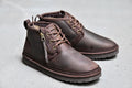 Crazy Horse Leather Zipper Men’s Boots – In Stock