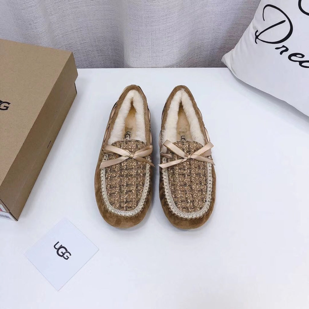 Chestnut Chanel-Style Studded Loafers – Sophisticated & Chic