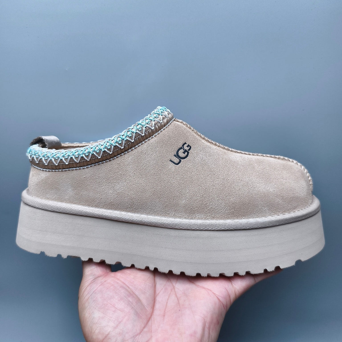 Beige Ethnic-Inspired Chunky Sole Casual Sneakers – In Stock
