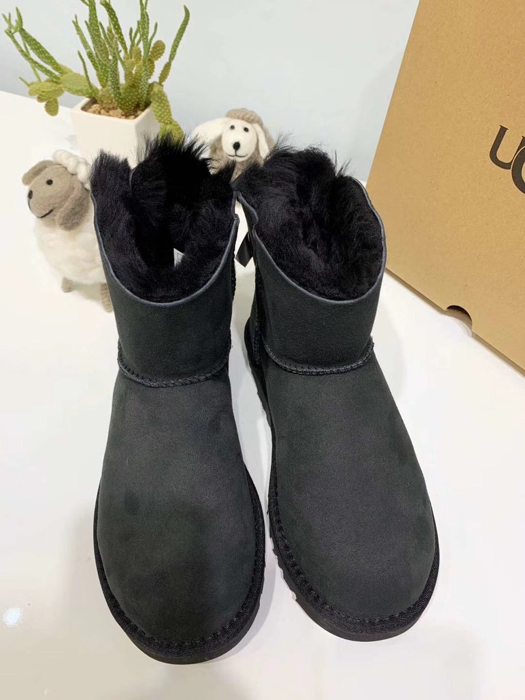 Black Bow Glitter Winter Boots – Mukosi Featured Style, In Stock