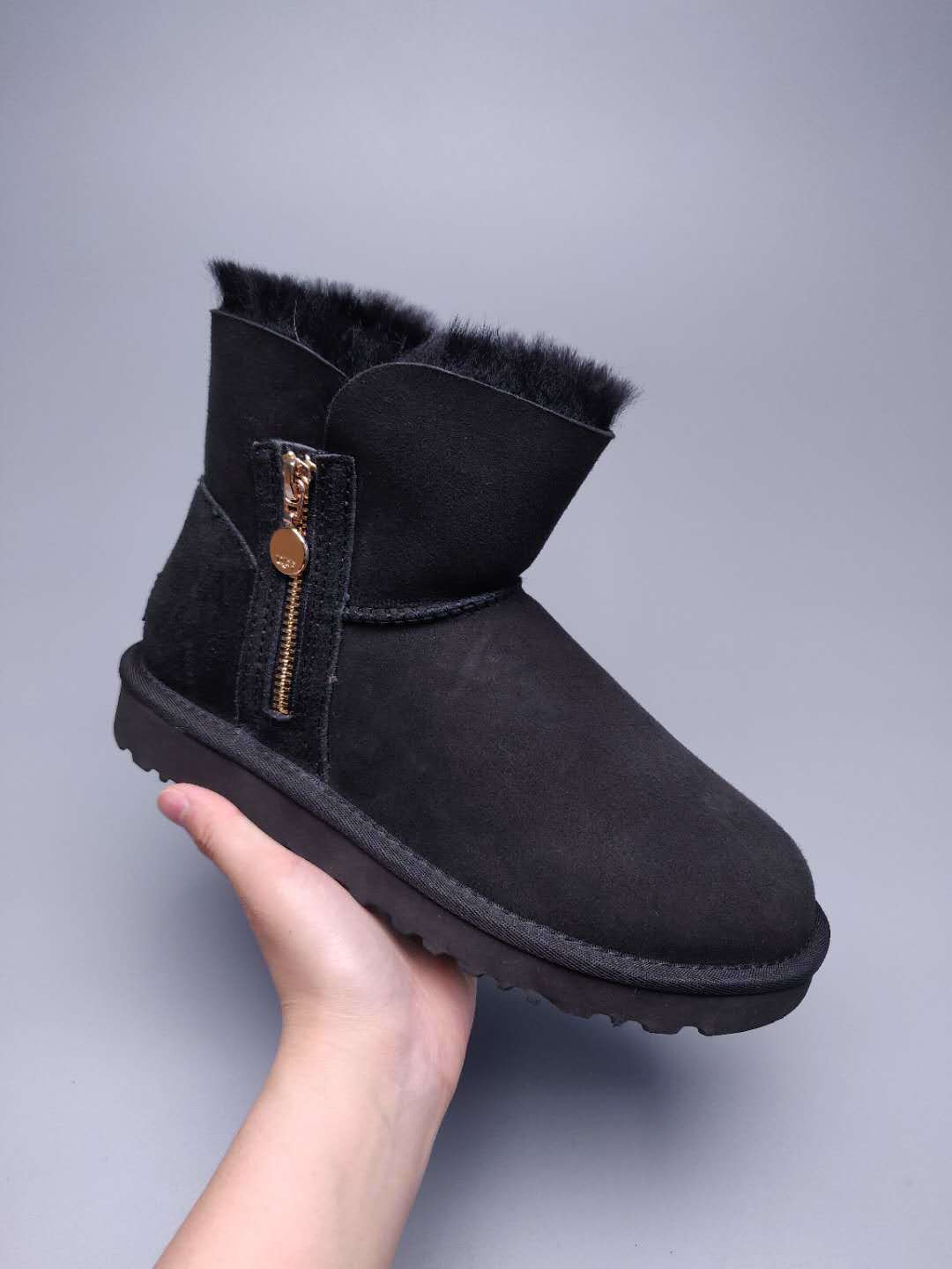 Black Side-Zip Ankle Boots – In Stock