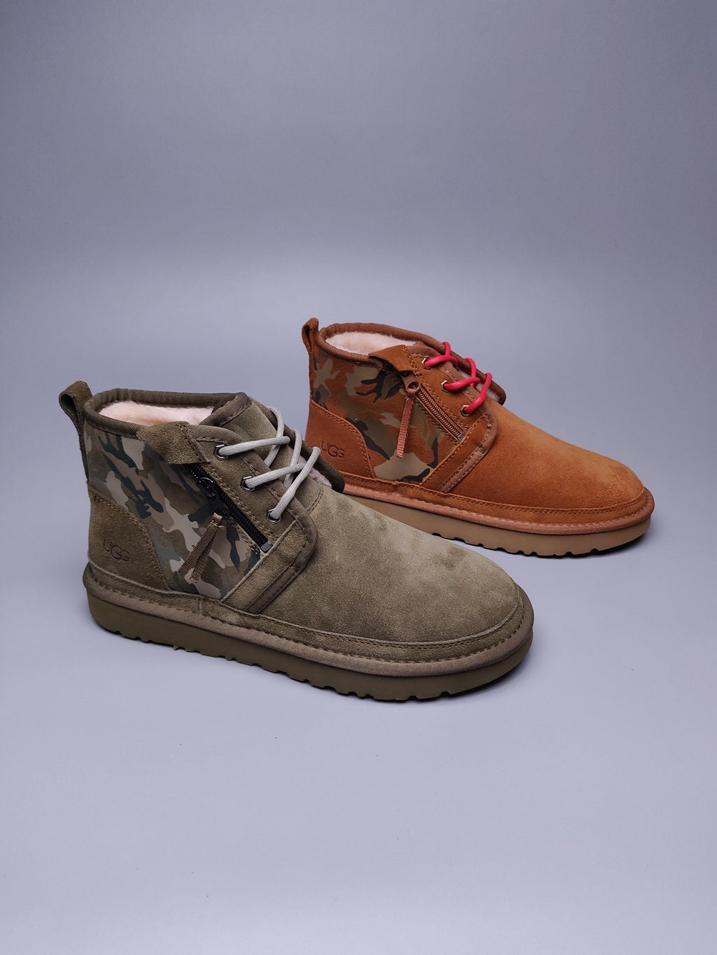 Army Green Color-Block Camo Men’s Sneakers – In Stock