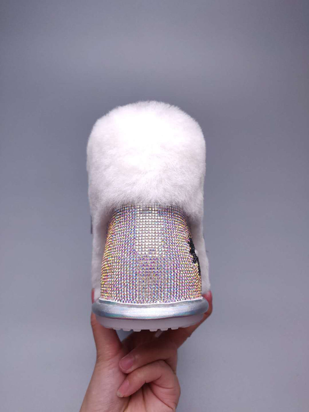 Iridescent Daisy Crystal-Embellished Ribbon Shoes – In Stock