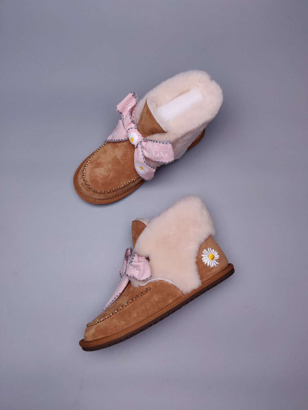 Chestnut Daisy Chain Ribbon Shoes – In Stock
