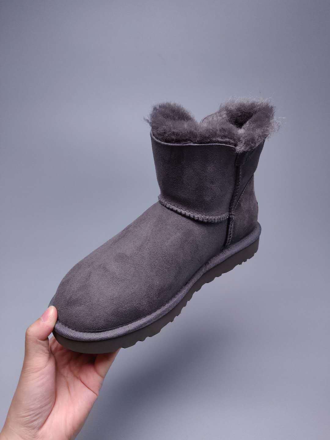 Grey Side-Zip Ankle Boots – In Stock