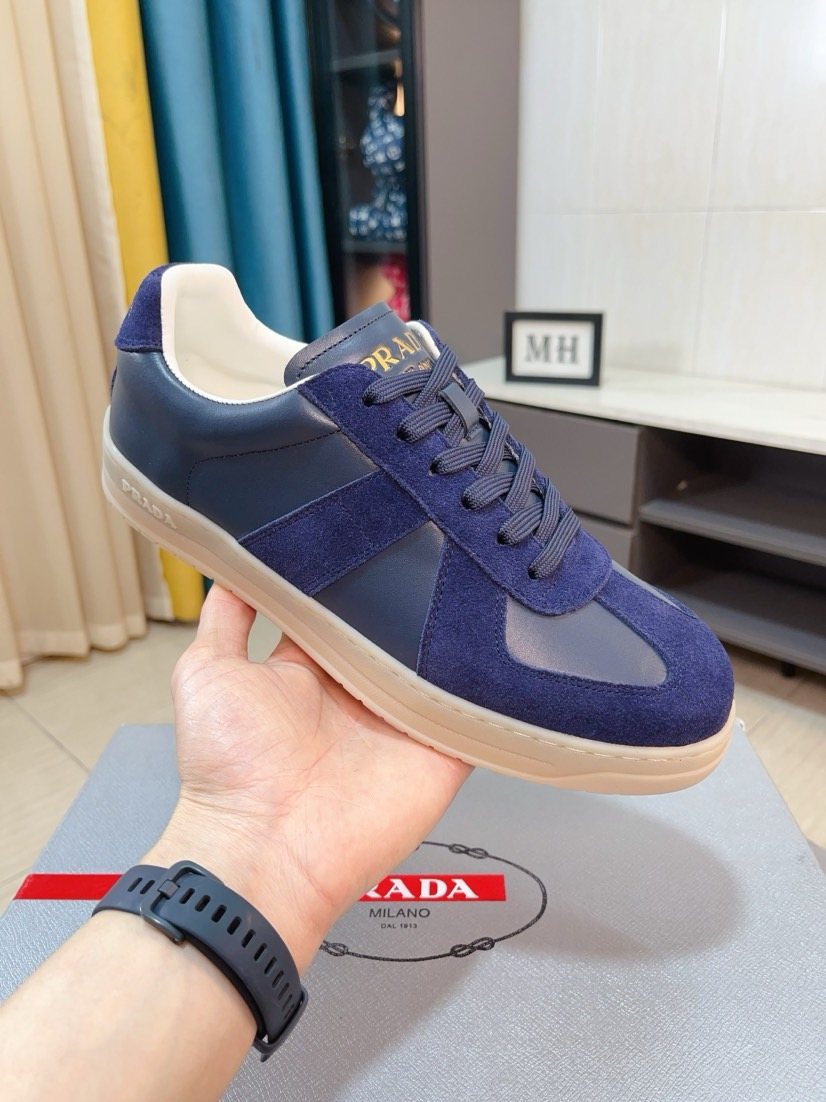 Prada Men's Contrast Panel Sneakers