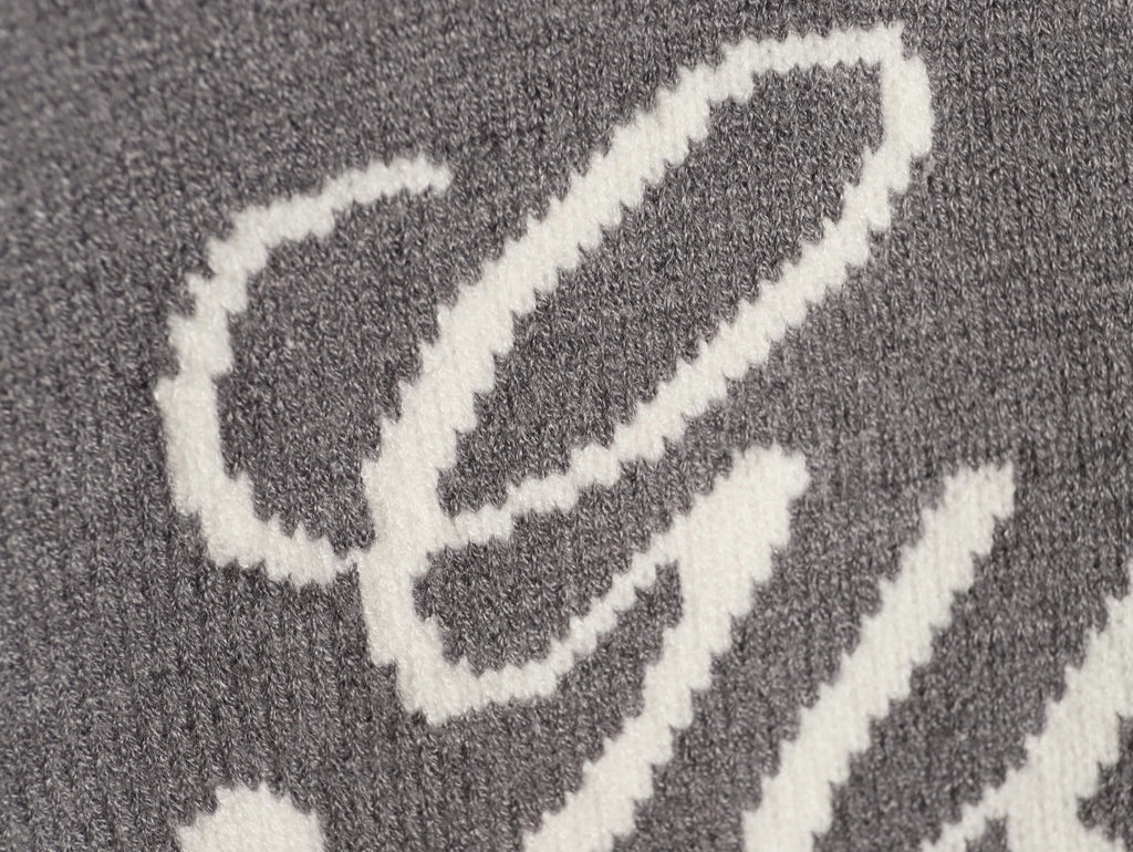 Gucci Signature-Logo Crewneck Sweater - Grey
